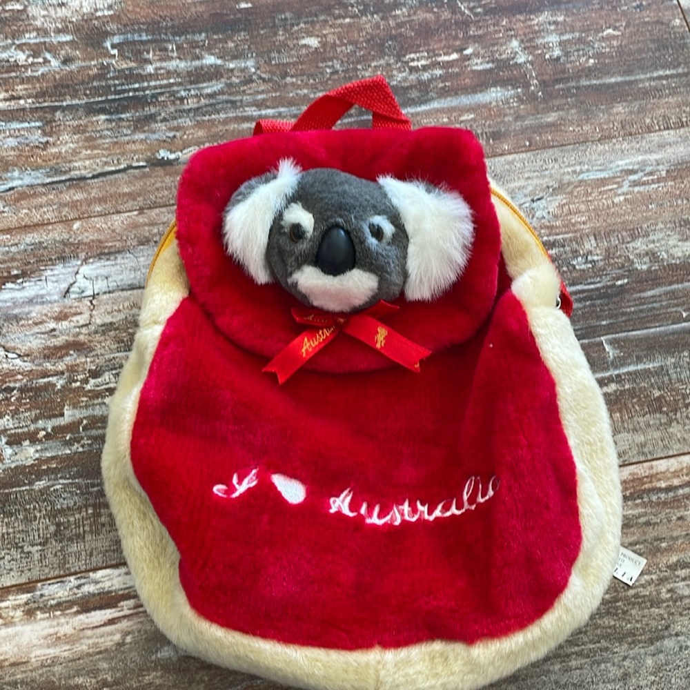 I love Australia koala bear red back pack purse